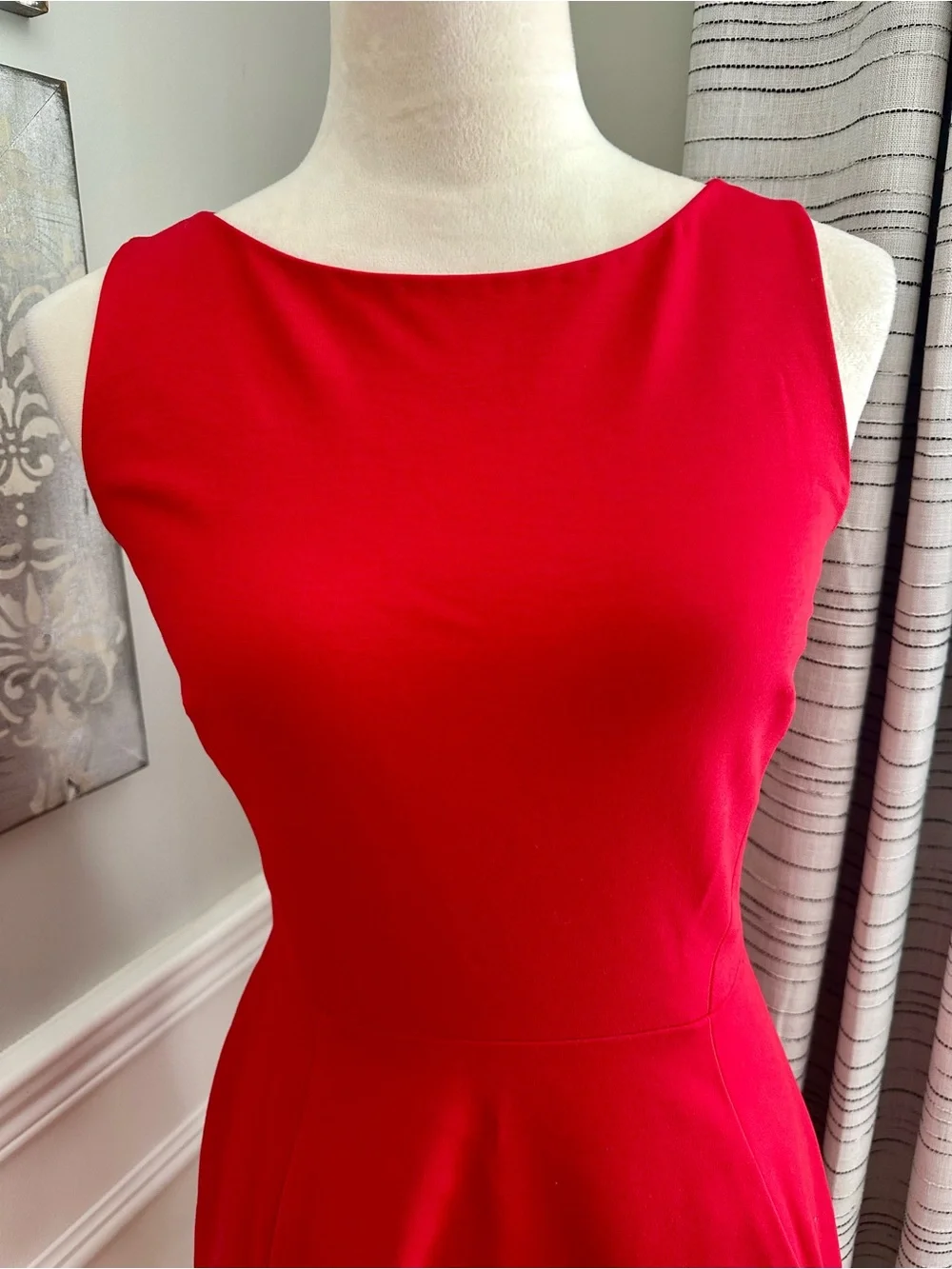 kate spade Red Sleeveless Fit-and-Flare Dress w Bow Detail On Back - Picture 4 of 16